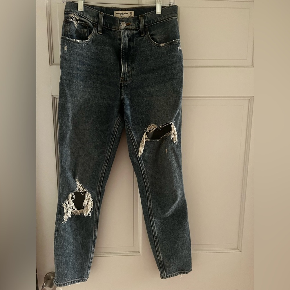 Abercrombie high rise mom jeans